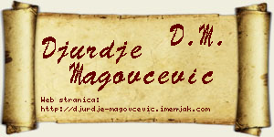 Đurđe Magovčević vizit kartica